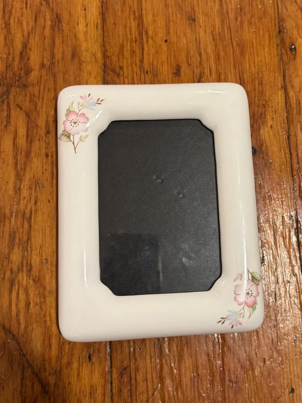 Vintage Ceramic Floral Picture Frame Cottagecore